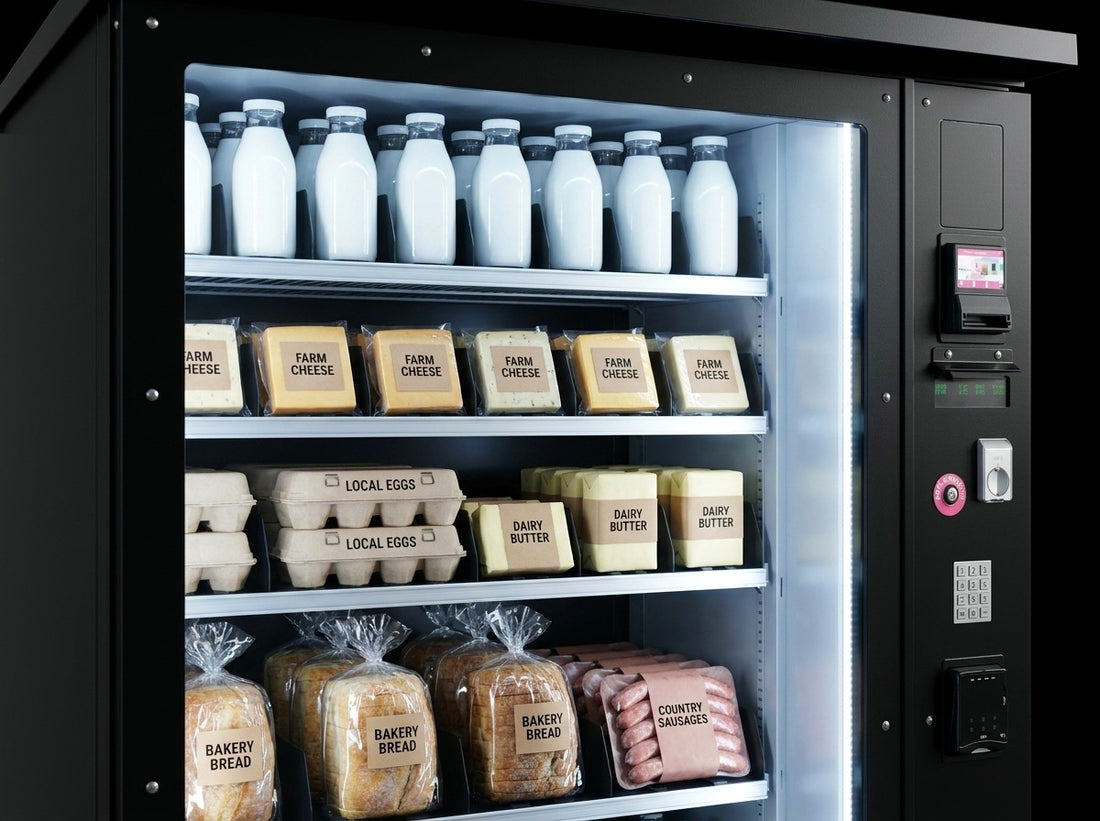 Frische Produkte im gekuehlten Automaten